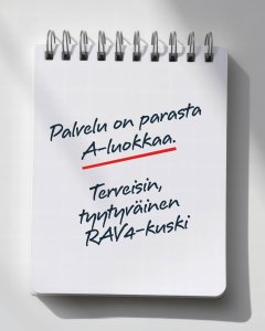 Me Tammer-Autolla ilahdumme aina tällaisista palautteista
