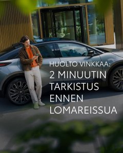 Ennen kuin suuntaat kesäreissulle, käytä pari minuuttia auton pikatarkistukseen: