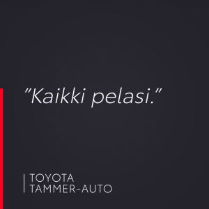 Kysyimme: Miten tyytyväinen olet asiointiin Tammer-Autossa?
Asiakkaamme vastasi: