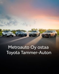 Toyota Auto Finland Oy ja Metroauto Oy ovat tänään sopineet liiketoimintakaupasta, jolla Tampereen alueella Tammer-Auto nimellä ...