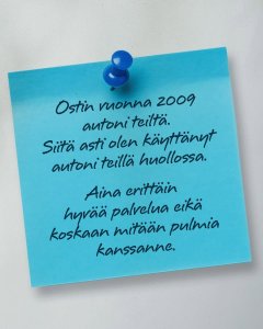 Kiitos luottamuksesta